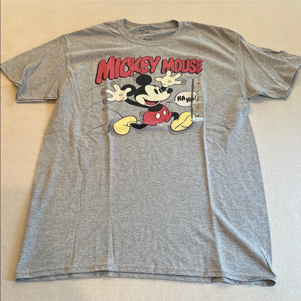 Disney Gray Tee with Red & Black Graphic
